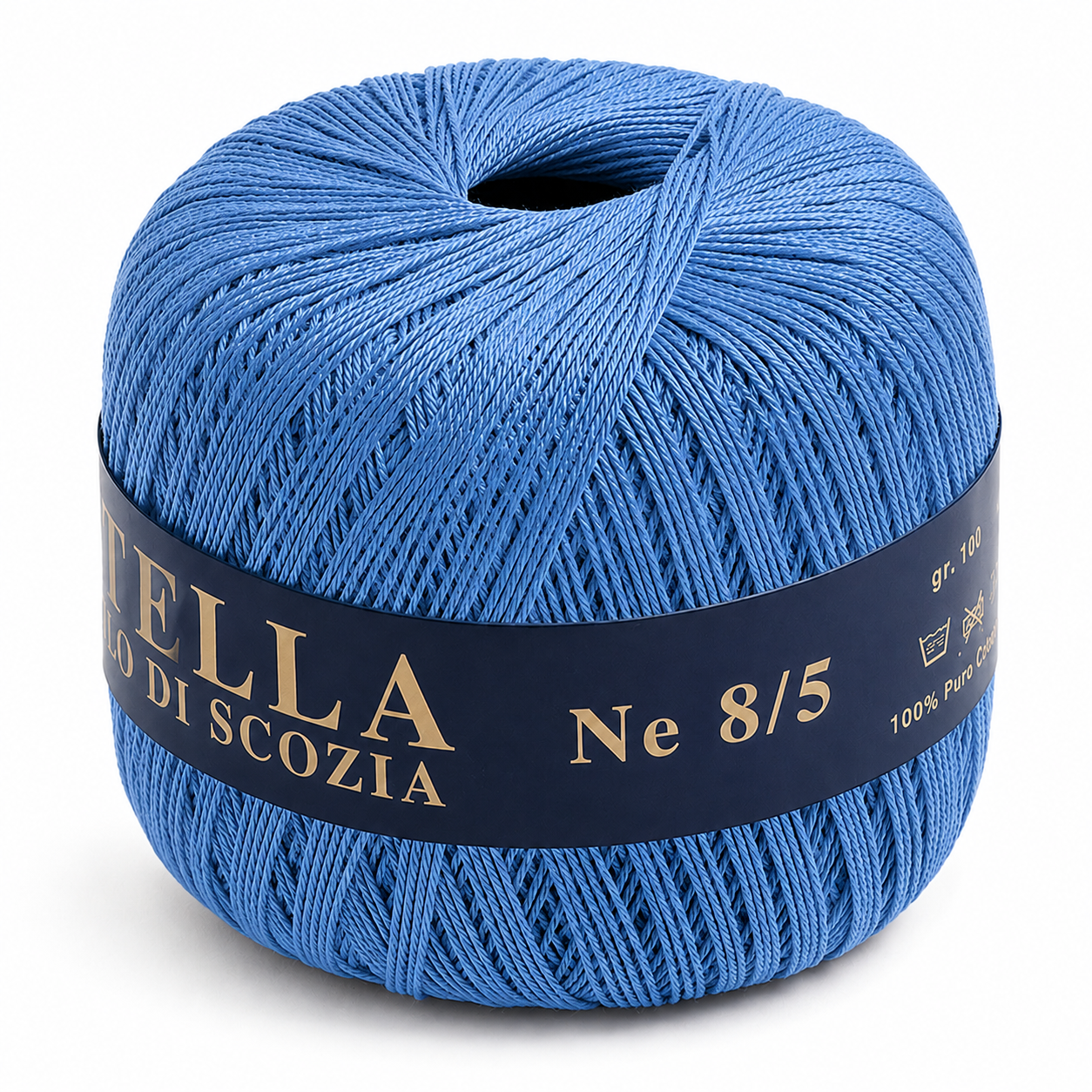 Cotone Filo di Scozia STELLA 8/5 (Tit.: 3) - GPTEX - Colore: 70 - AZZURRO - by LacariaRicami.Store
