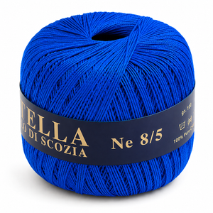 Cotone Filo di Scozia STELLA 8/5 (Tit.: 3) - GPTEX - Colore: 77 - BLU ELETTRICO - by LacariaRicami.Store