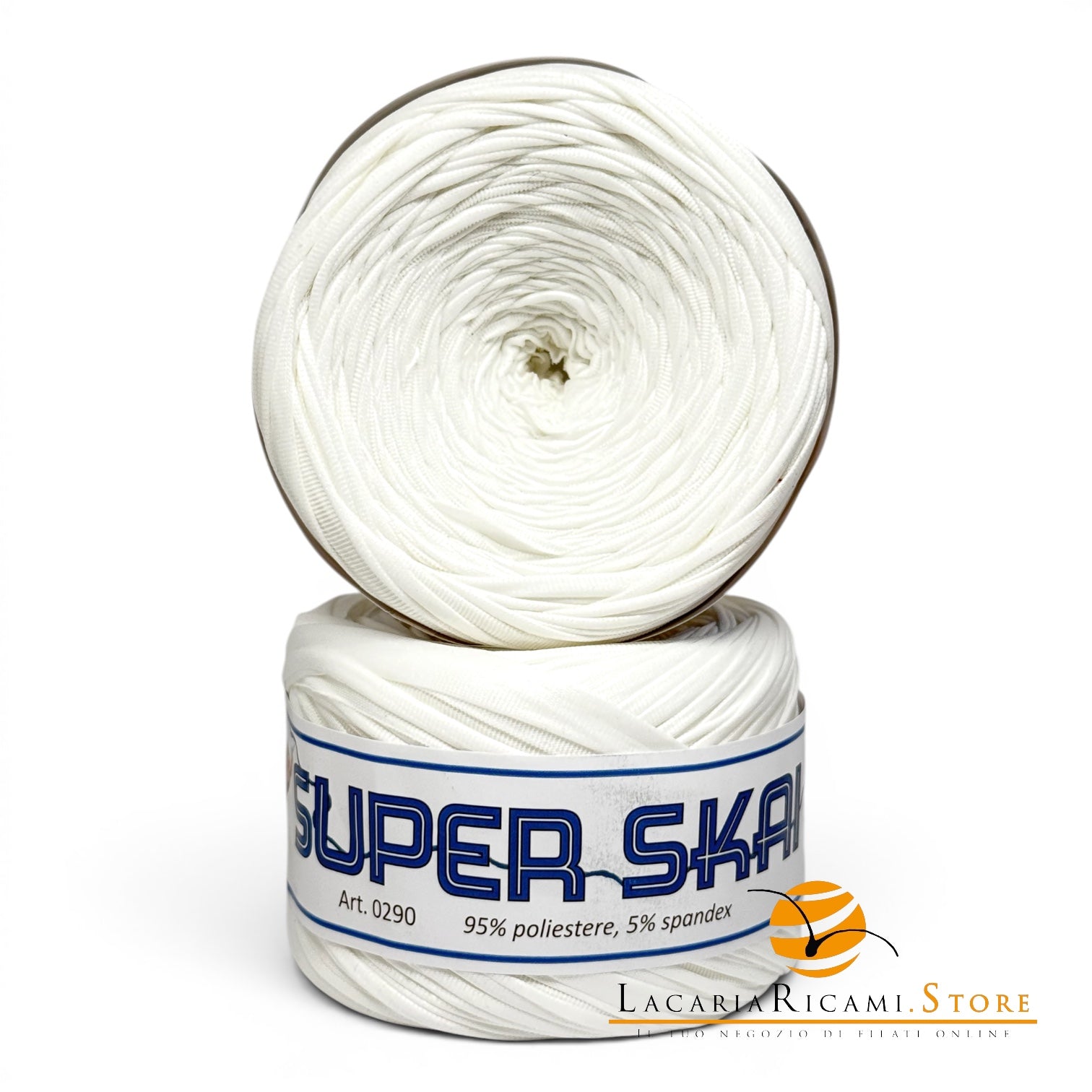 Fettuccia SUPER SKAI (Eco Pelle) - Cucirini Tre Stelle - Colore: 000 - BIANCO - by LacariaRicami.Store