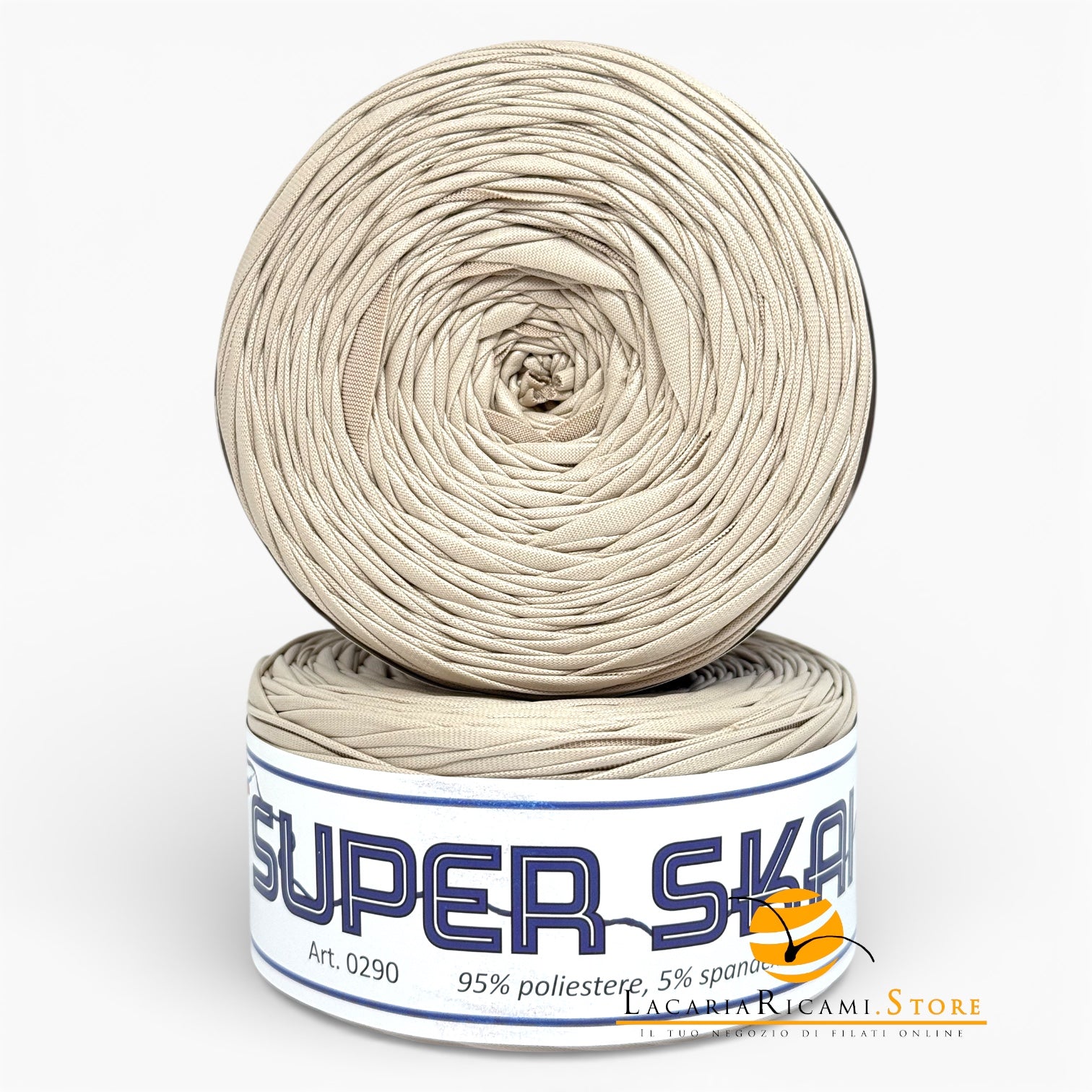 Fettuccia SUPER SKAI (Eco Pelle) - Cucirini Tre Stelle - Colore: 200 - BEIGE - by LacariaRicami.Store
