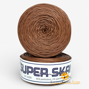 Fettuccia SUPER SKAI (Eco Pelle) - Cucirini Tre Stelle - Colore: 295 - MARRONE - by LacariaRicami.Store