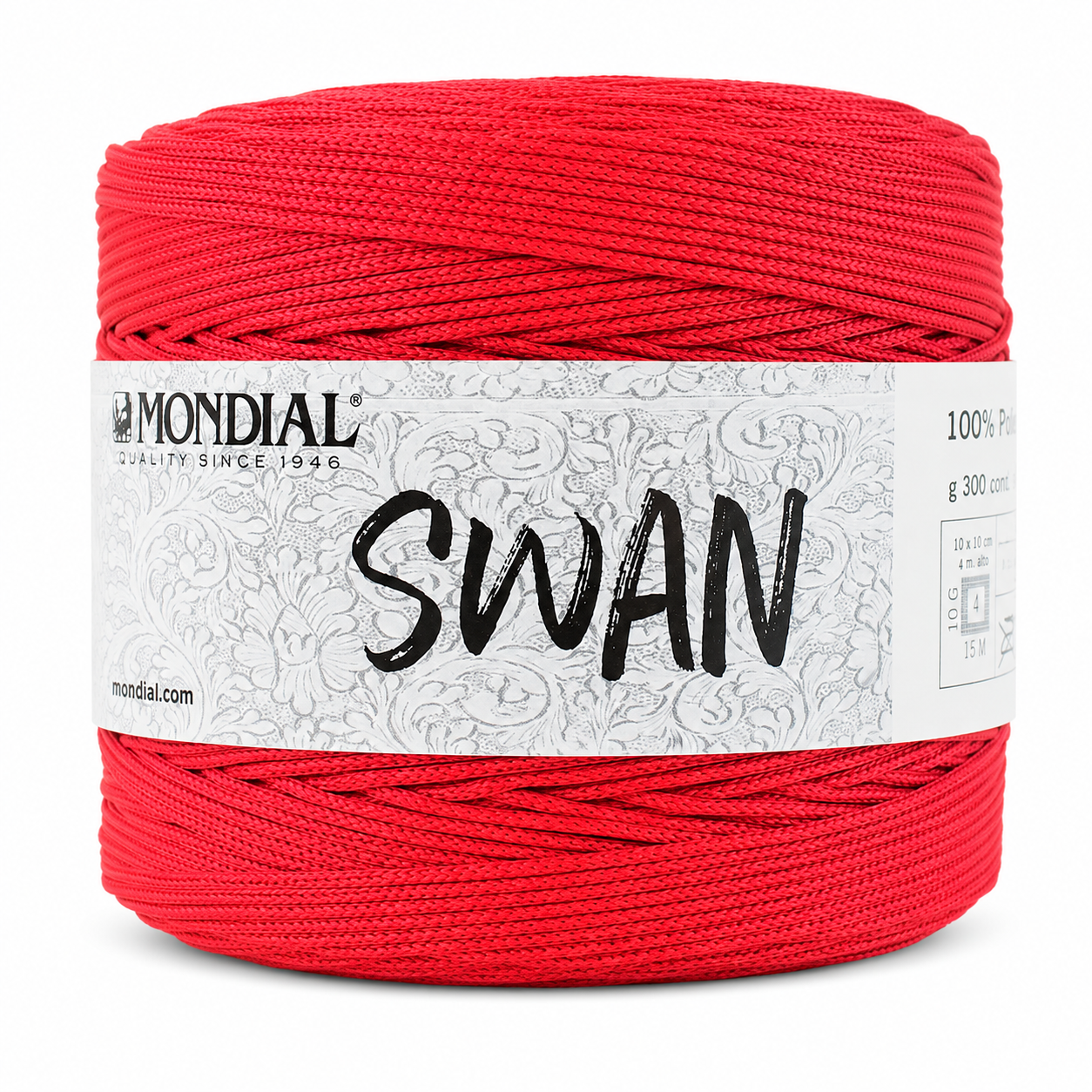Cordino SWAN - MONDIAL - Colore: 679 - ROSSO - by LacariaRicami.Store
