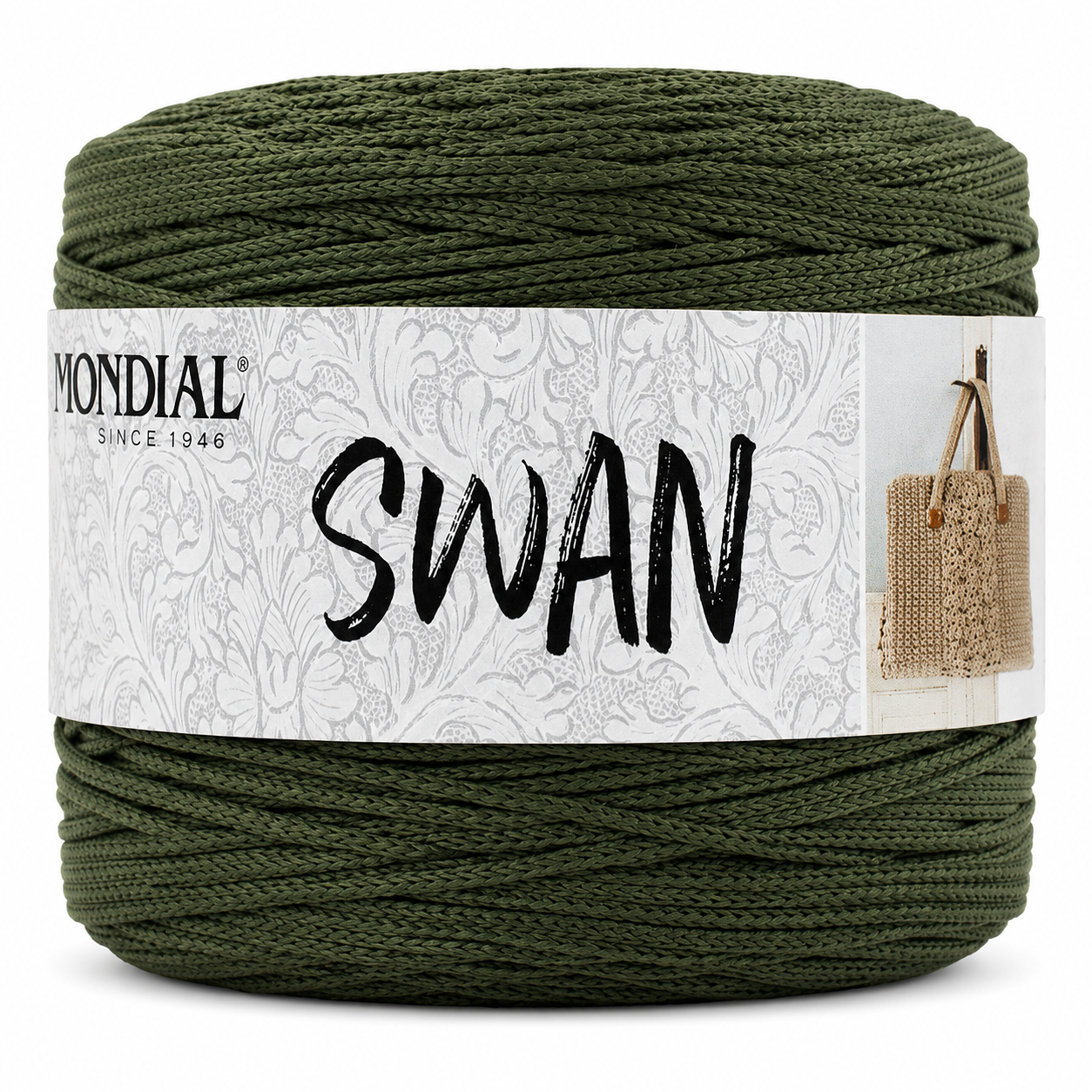 Cordino SWAN - MONDIAL - Colore: 692 - VERDE OLIVA - by LacariaRicami.Store