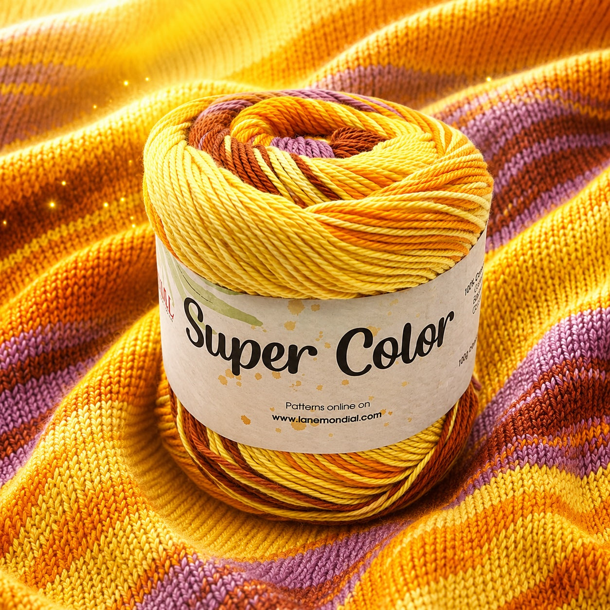 Cotone SUPER COLOR - MONDIAL - Colore: 452 - MATTONE LILLA GIALLO - by LacariaRicami.Store