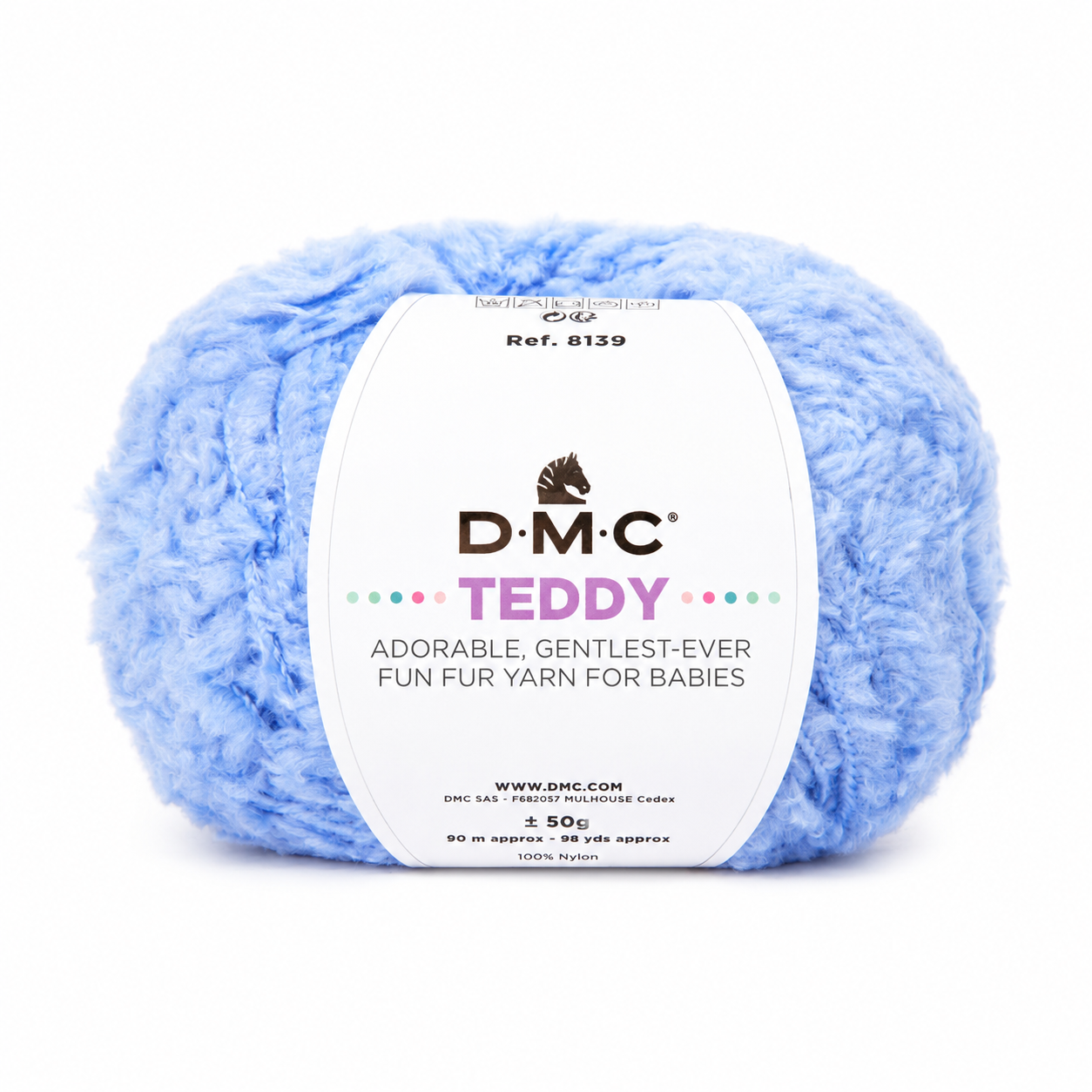 Lana TEDDY - DMC - Colore: 315 - BLU CIELO - by LacariaRicami.Store