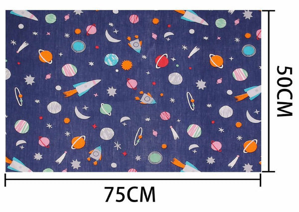 Tessuto a tema spaziale per borse, perfetto per creazioni originali e fashionable