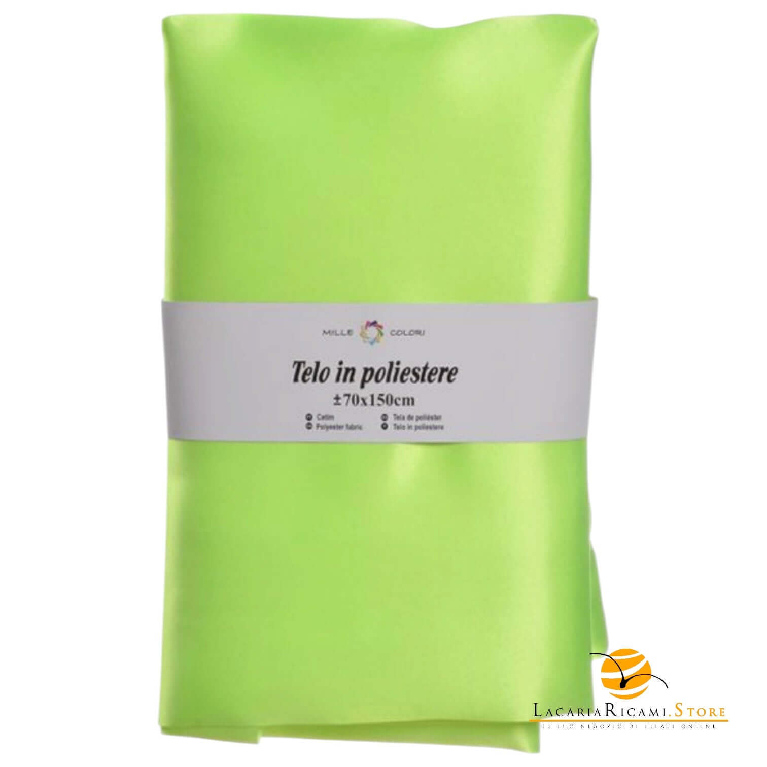TELO In Poliestere Per BORSE - Colore: 70x150 - VERDE FLUO - by LacariaRicami.Store