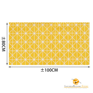 TELO In Tessuto Per BORSE - Colore: 80x100 Cm - COTONE - QUADRATI GIALLO - by LacariaRicami.Store