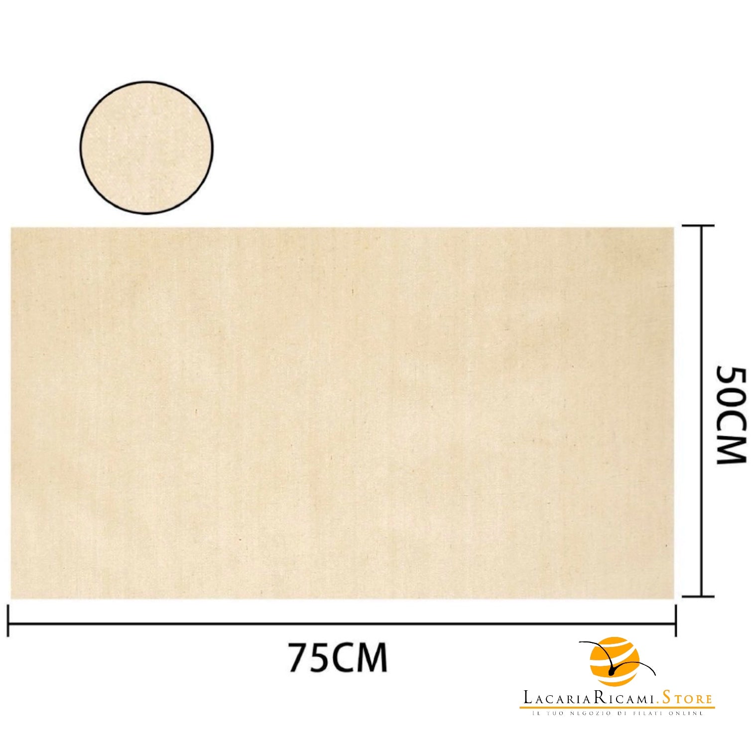 TELO In Tessuto Per BORSE - Colore: 50x75 - COTONE - PANNA - by LacariaRicami.Store