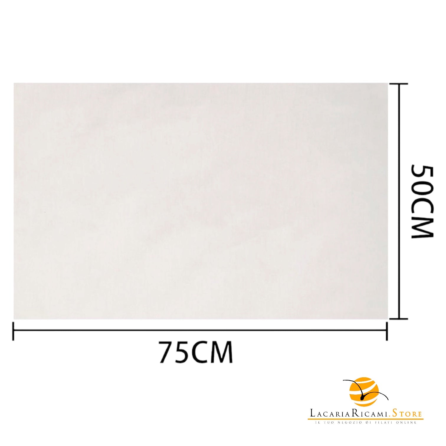 TELO In Tessuto Per BORSE - Colore: 50x75 - COTONE - BIANCO - by LacariaRicami.Store