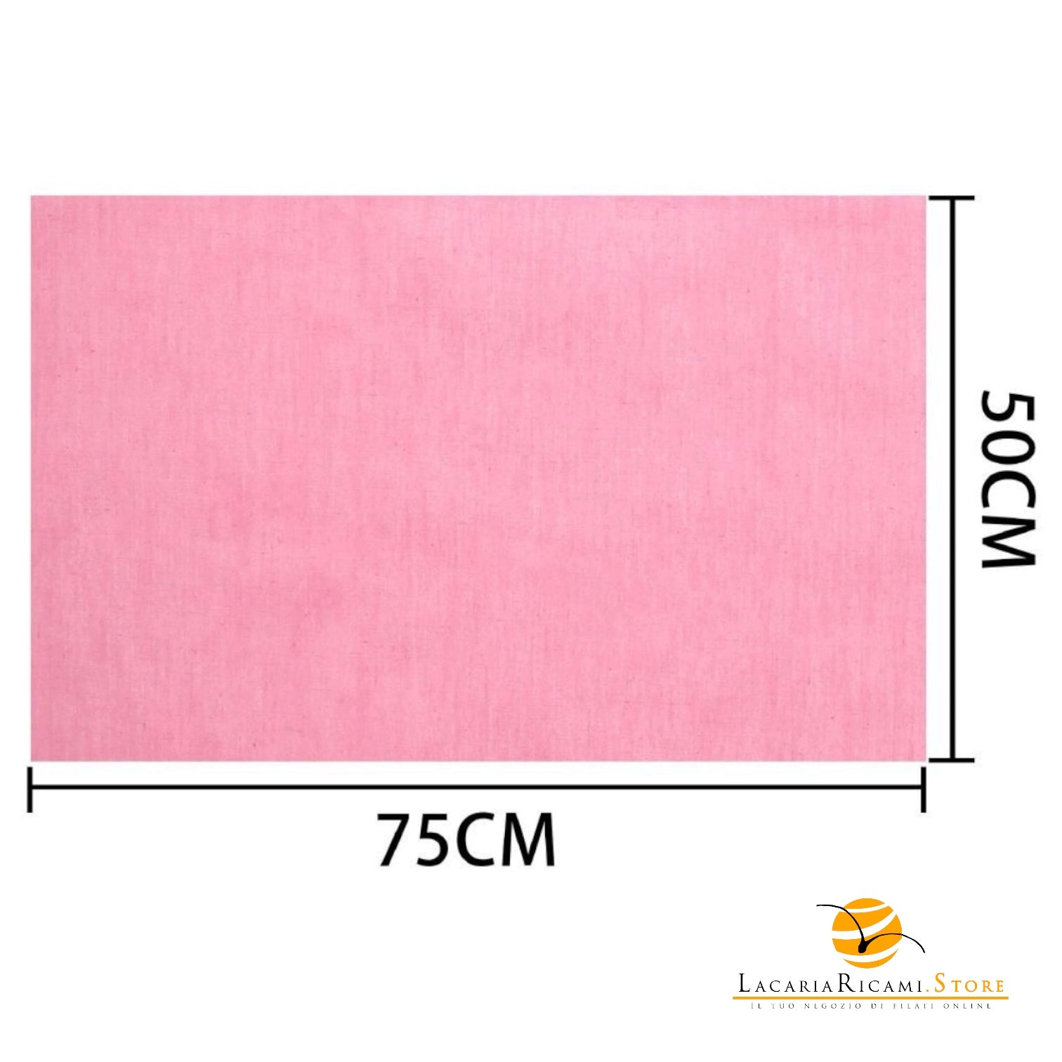 TELO In Tessuto Per BORSE - Colore: 50x75 - COTONE - ROSA - by LacariaRicami.Store