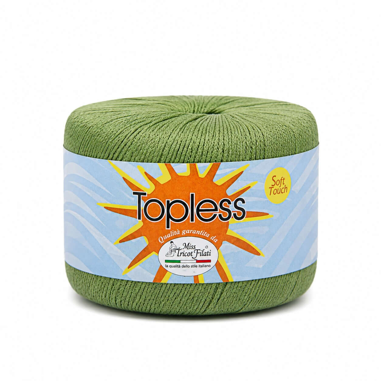 Cotone TOPLESS - Miss Tricot Filati - Colore: 15 - VERDE OLIVA - by LacariaRicami.Store