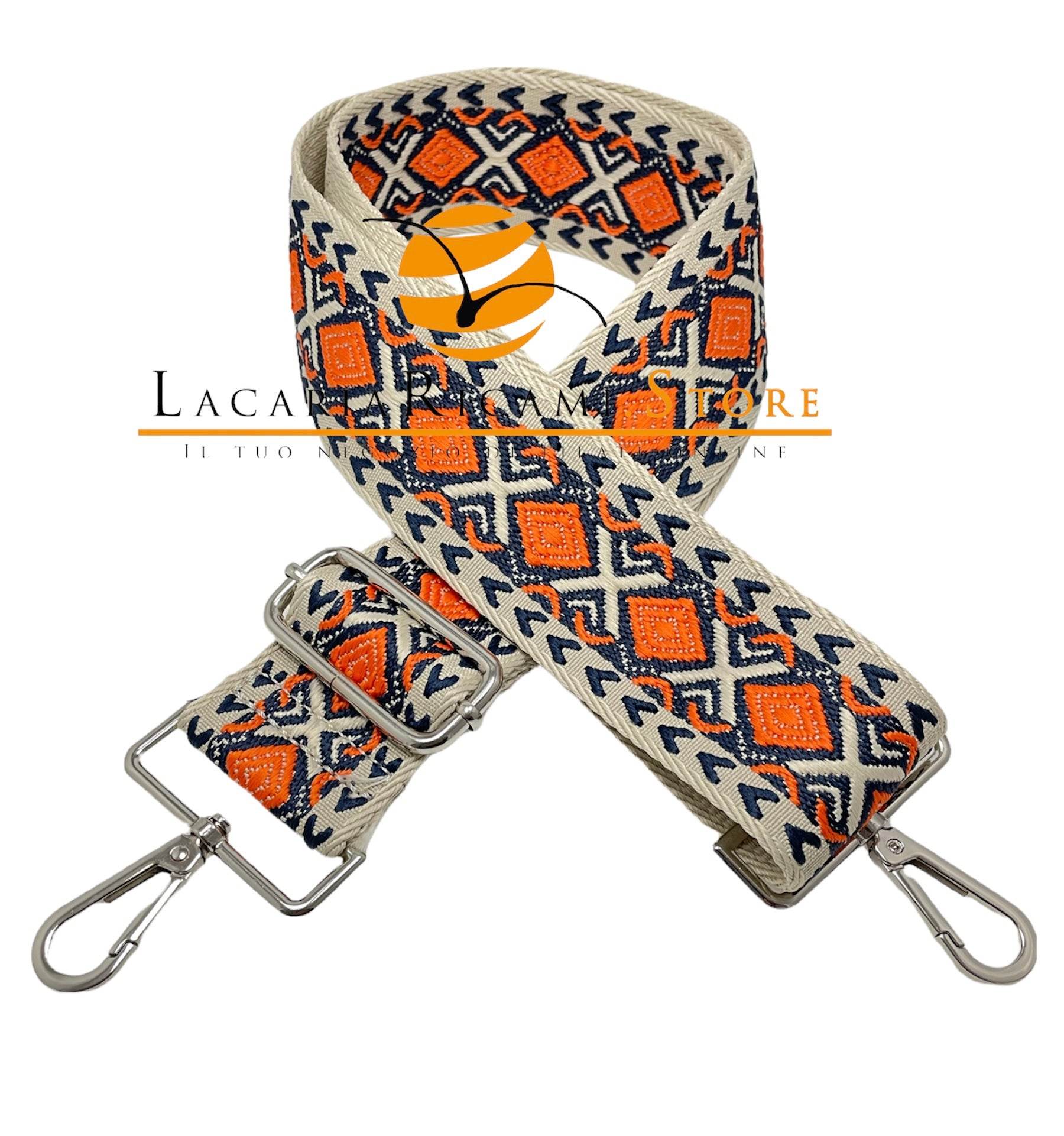 TRACOLLA COLORATA PER BORSA LARGA = 50 mm - - LacariaRicami.Store