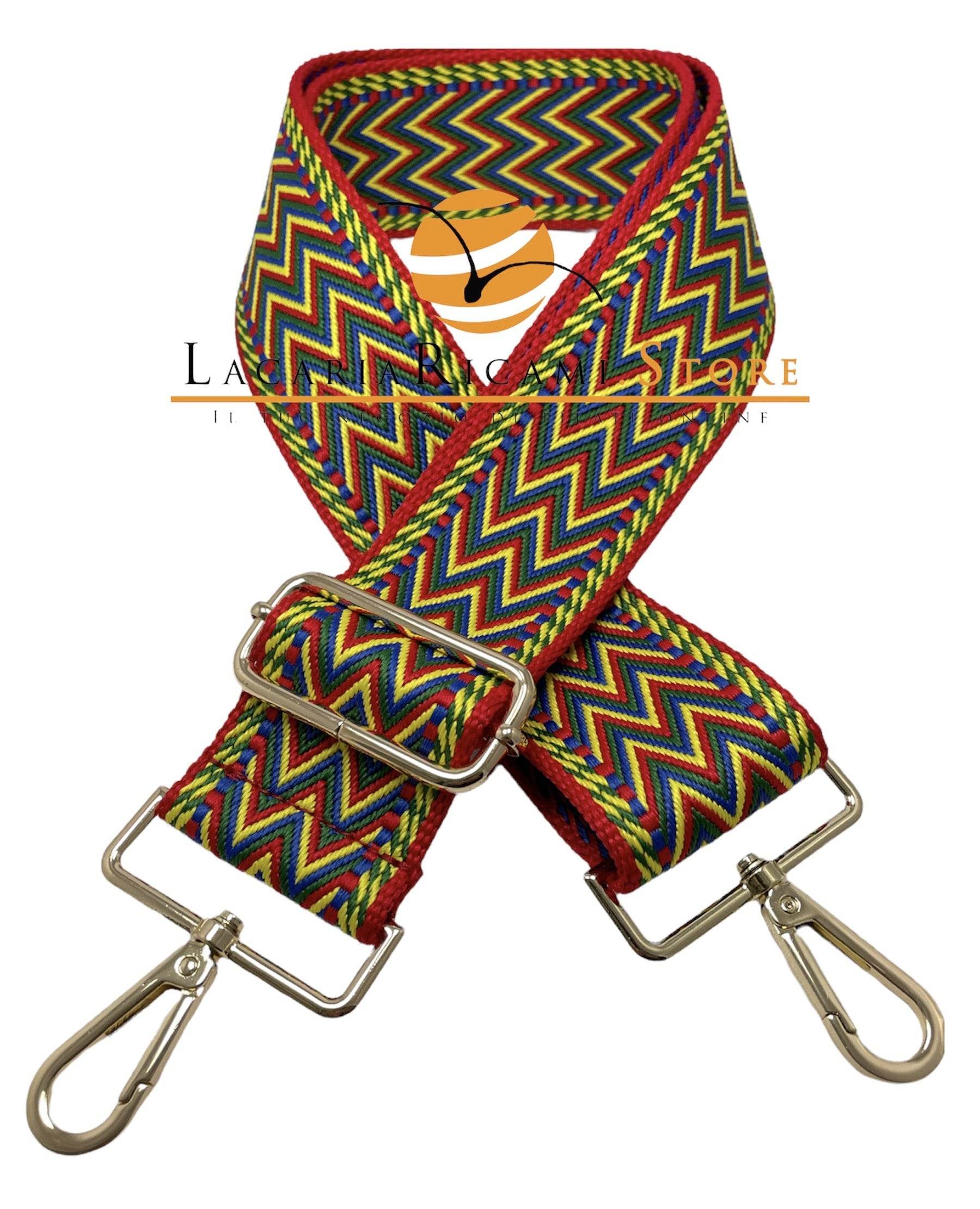 TRACOLLA COLORATA PER BORSA LARGA = 50 mm - - LacariaRicami.Store