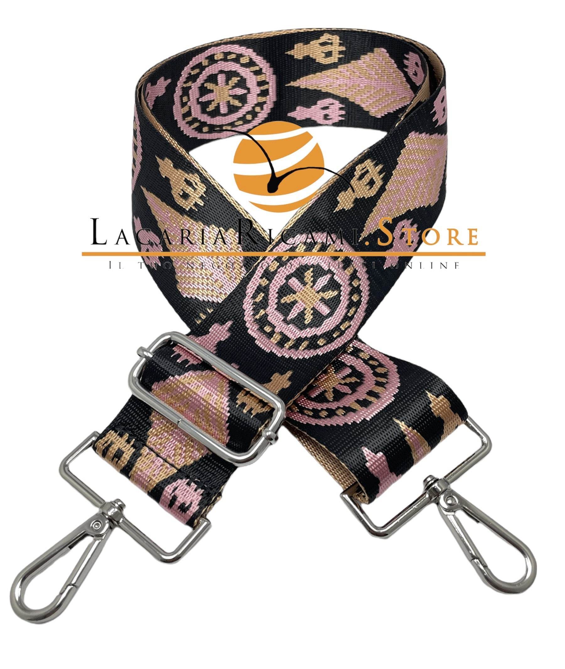 TRACOLLA COLORATA PER BORSA LARGA = 50 mm - - LacariaRicami.Store