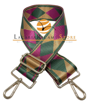 TRACOLLA COLORATA PER BORSA LARGA = 50 mm - - LacariaRicami.Store