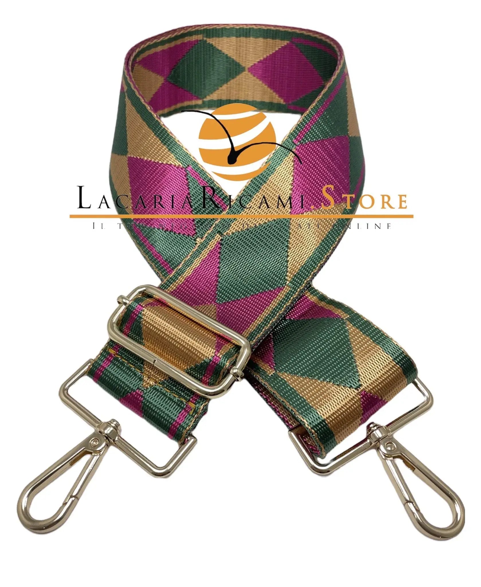 TRACOLLA COLORATA PER BORSA LARGA = 50 mm - - LacariaRicami.Store