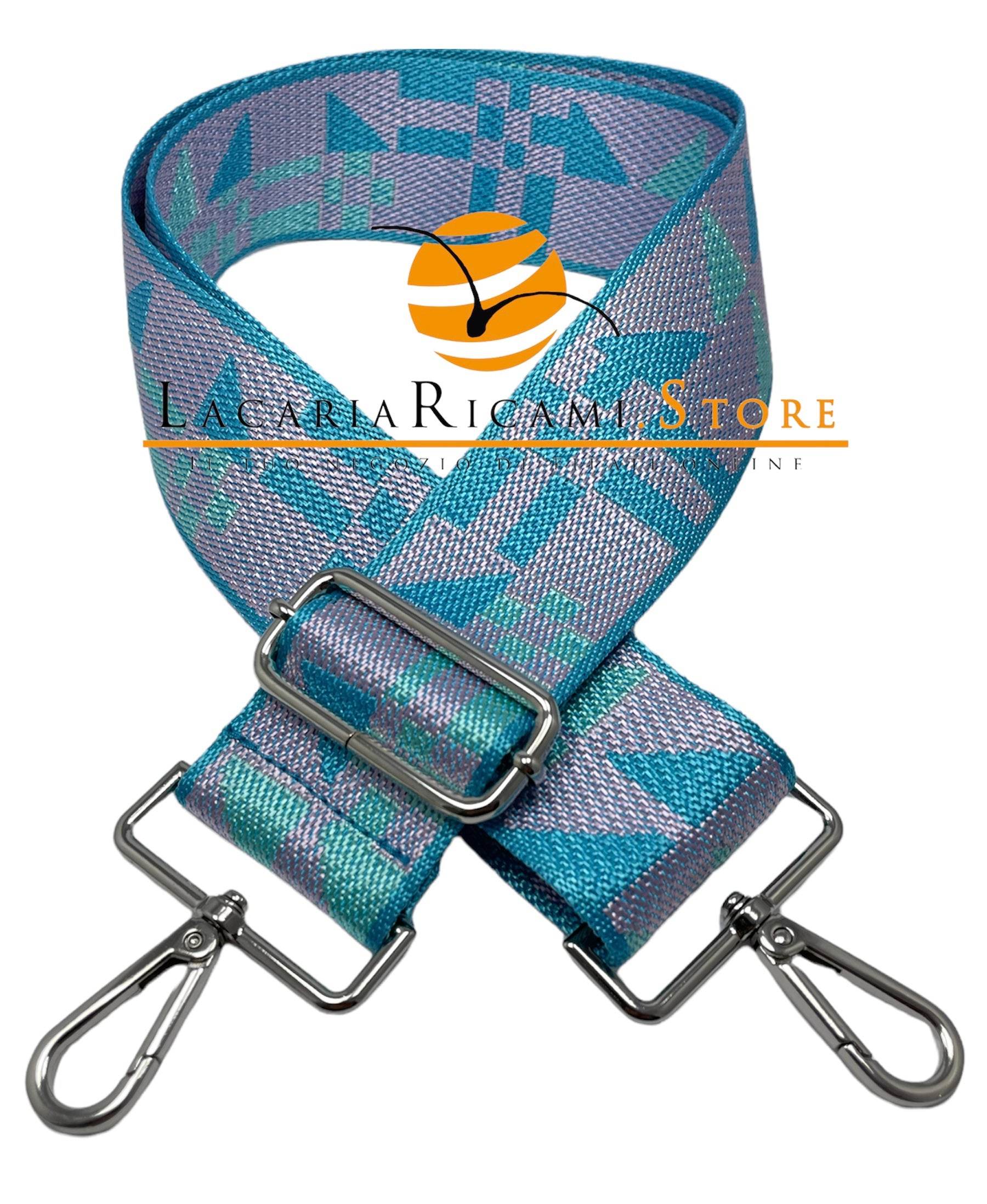 TRACOLLA COLORATA PER BORSA LARGA = 50 mm - - LacariaRicami.Store