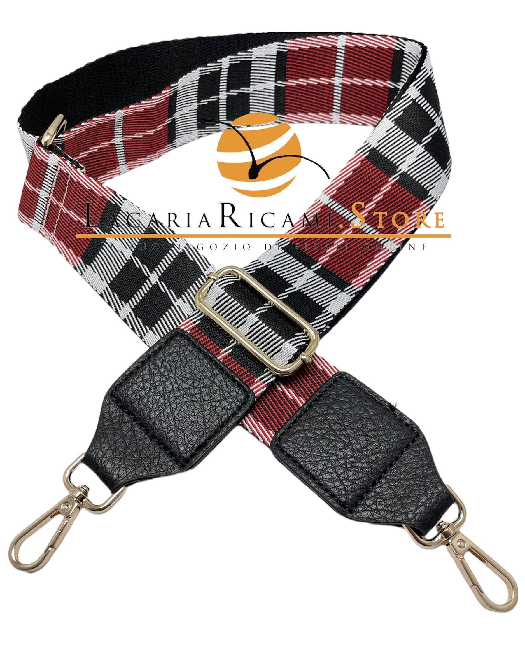 TRACOLLA COLORATA PER BORSA LARGA = 50 mm - - LacariaRicami.Store
