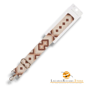 TRACOLLA Colorata Per BORSA LARGA = 38 mm - Colore: 801109 - BEIGE-CUOIO ORO - by LacariaRicami.Store