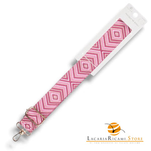 TRACOLLA Colorata Per BORSA LARGA = 38 mm - Colore: 801114 - MIX FUCSIA ORO - by LacariaRicami.Store