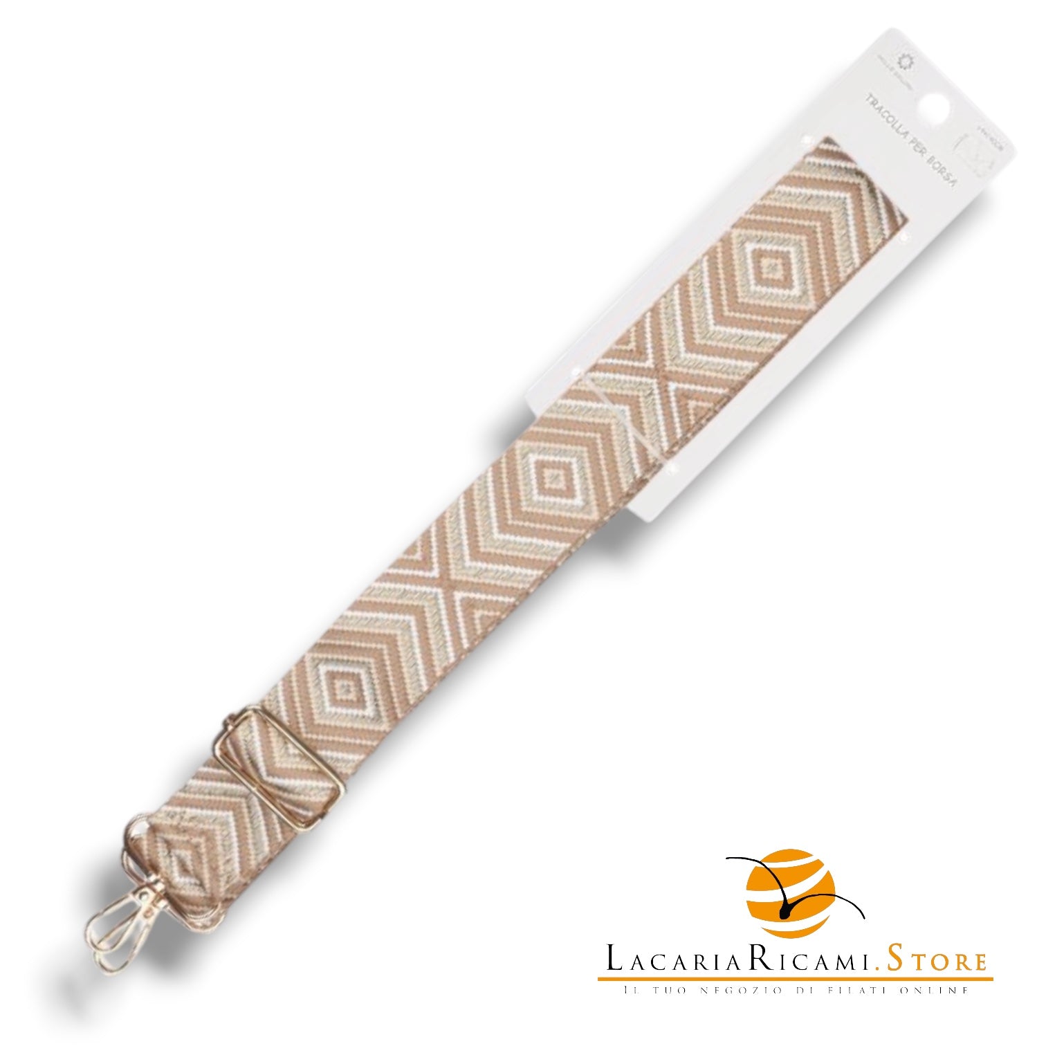 TRACOLLA Colorata Per BORSA LARGA = 38 mm - Colore: 801114 - MIX MARRONCINO ORO - by LacariaRicami.Store
