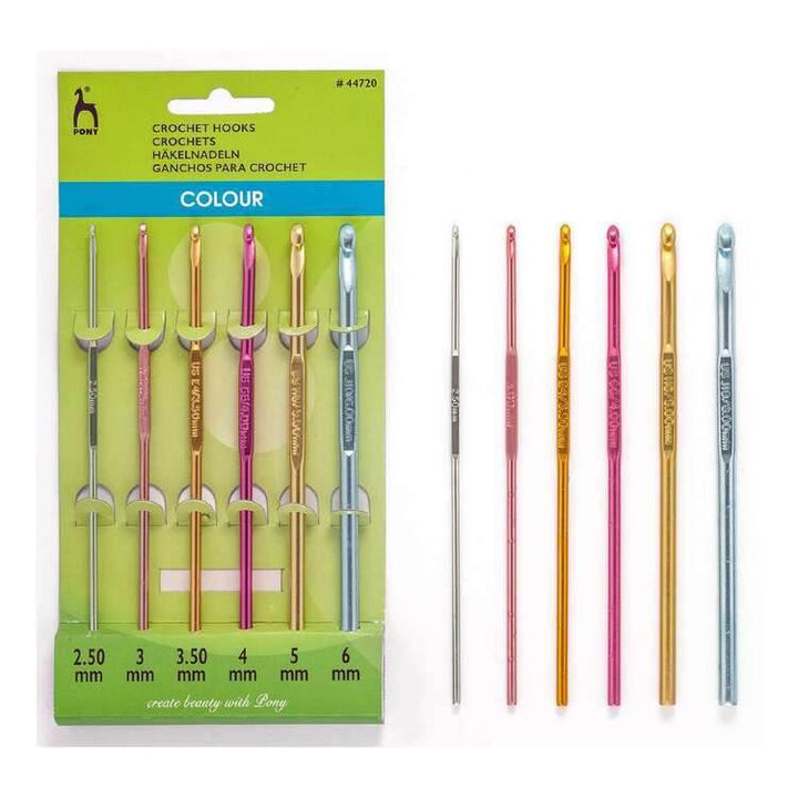 SET Uncinetti Lana Alluminio Colorati 15Cm - PONY | Essenziale - - LacariaRicami.Store