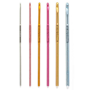 SET Uncinetti Lana Alluminio Colorati 15Cm - PONY | Essenziale - - LacariaRicami.Store