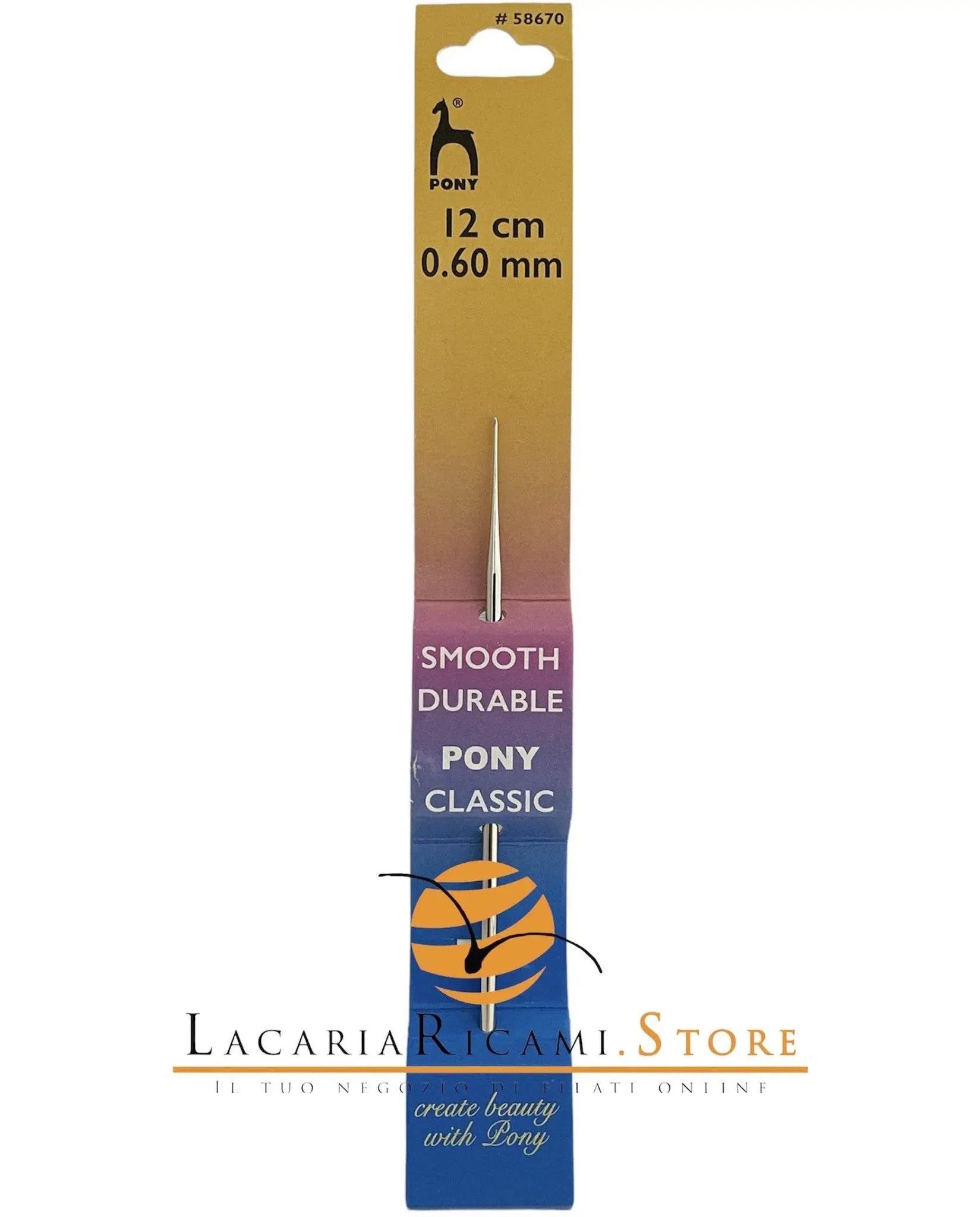 UNCINETTO COTONE IN ACCIAIO - Pony - - LacariaRicami.Store