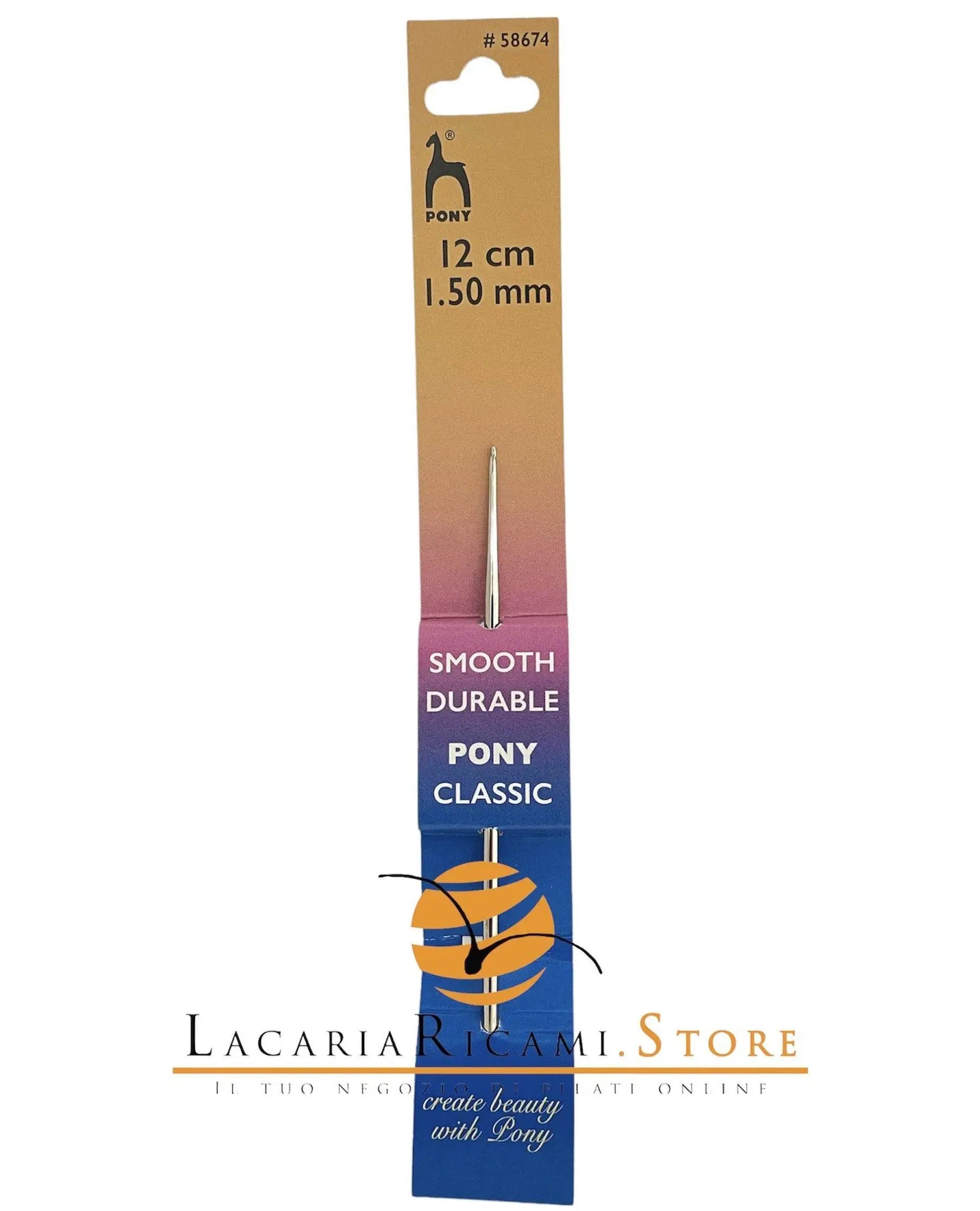 UNCINETTO COTONE IN ACCIAIO - Pony - - LacariaRicami.Store