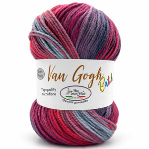 MICROFIBRA Van Gogh Batik - Miss Tricot Filati - Colore: 17 - JEANS BORDÓ - by LacariaRicami.Store