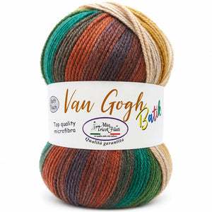 MICROFIBRA Van Gogh Batik - Miss Tricot Filati - Colore: 19 - SENAPE VERDE MARRONE - by LacariaRicami.Store