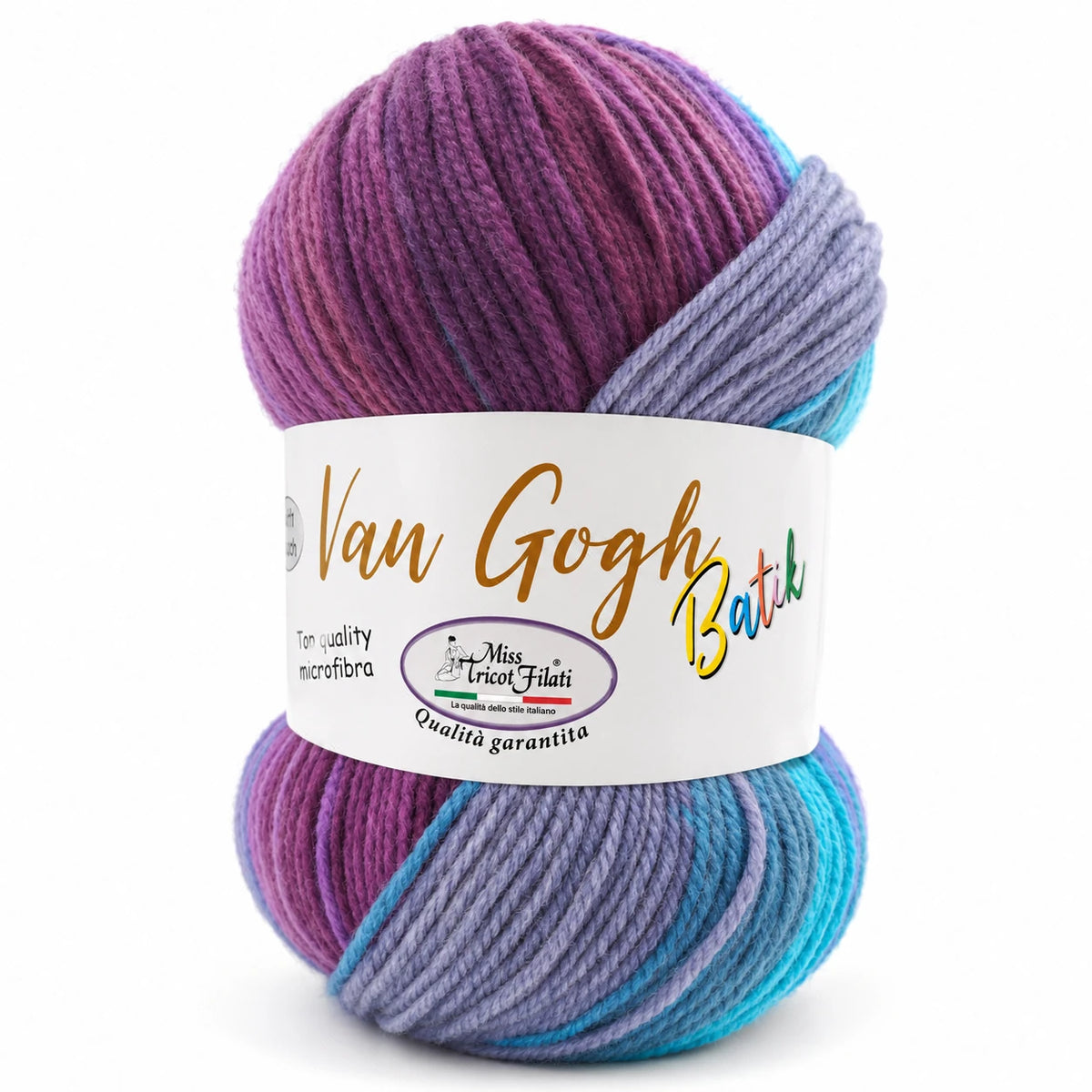 MICROFIBRA Van Gogh Batik - Miss Tricot Filati - Colore: 23 - VIOLA SFUMATO - by LacariaRicami.Store