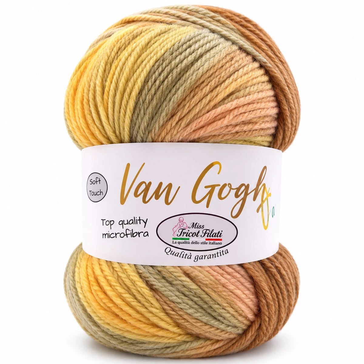 MICROFIBRA Van Gogh Batik - Miss Tricot Filati - Colore: 27 - SENAPE GIALLO ORO SFUMATO - by LacariaRicami.Store