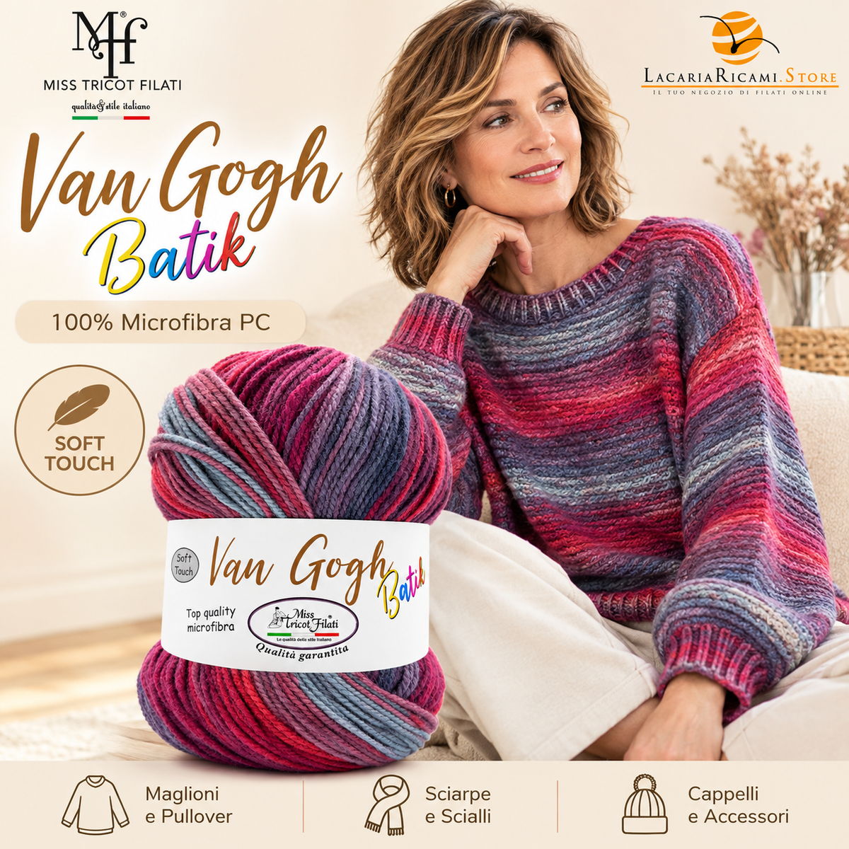 MICROFIBRA Van Gogh Batik - Miss Tricot Filati - Colore: - by LacariaRicami.Store