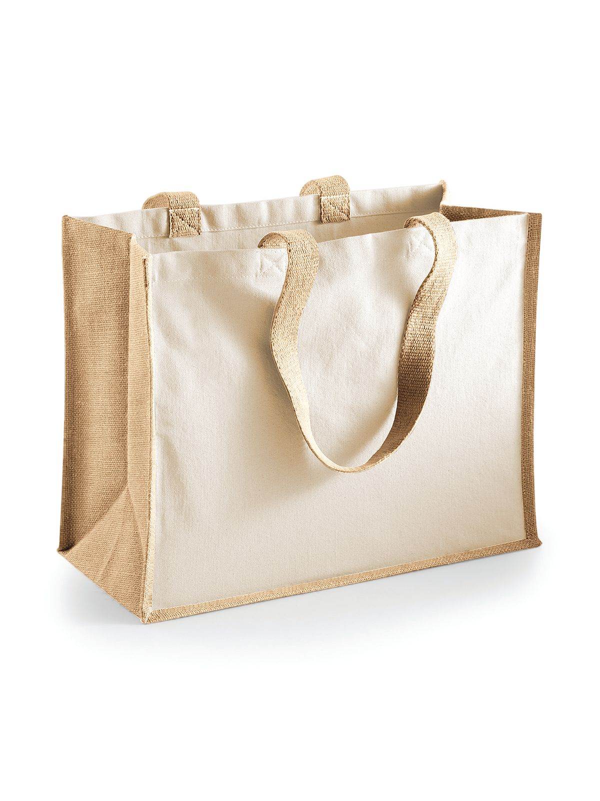 BORSA Juta Con Pannelli Laterali 33X42X19 Cm - Westford Mill | Borsa di Qualità - - LacariaRicami.Store
