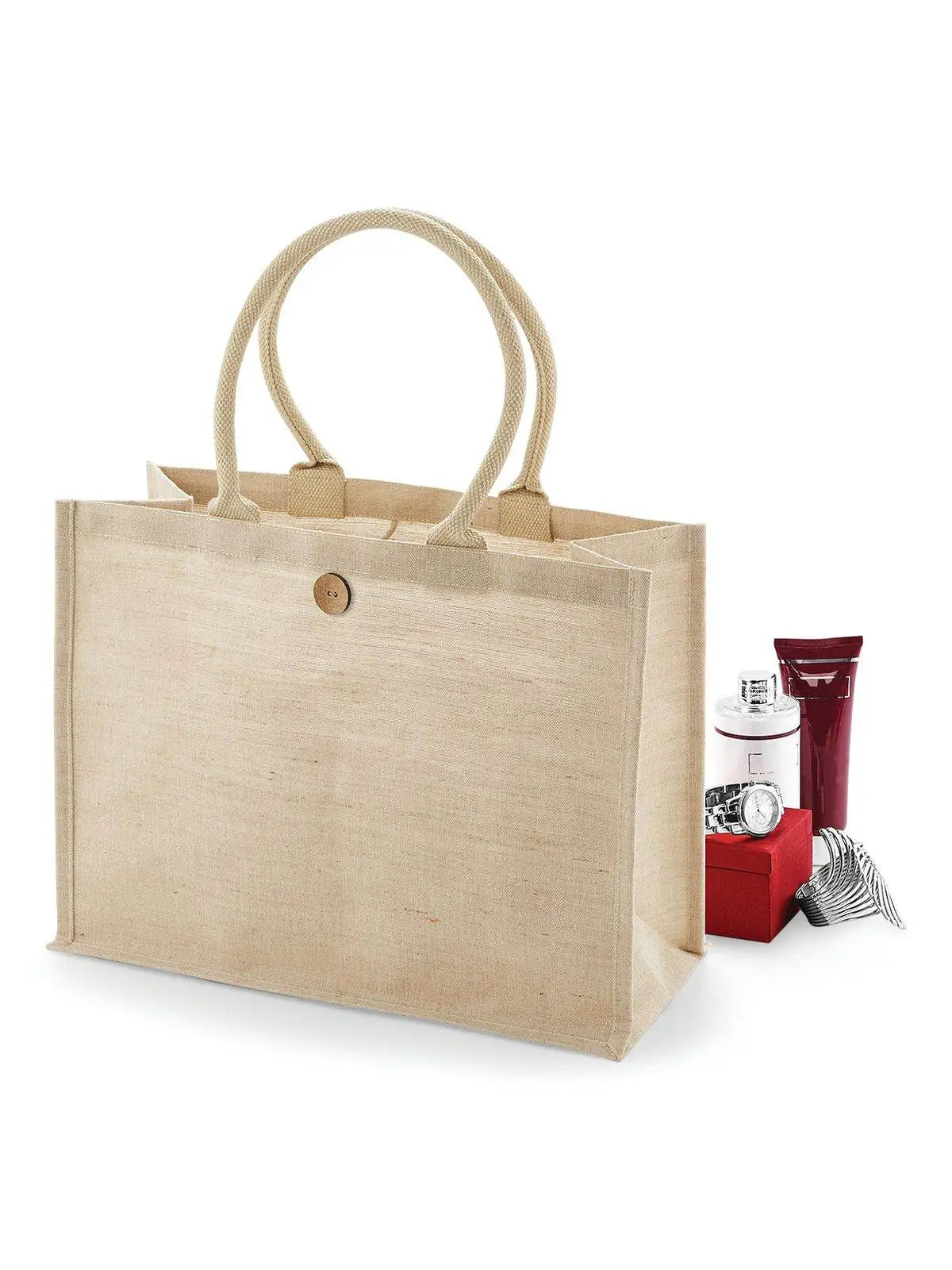 BORSA In Juco - Westford Mill - WM447 - 33X42X19 MANICO = 55 Cm - NATURALE - LacariaRicami.Store