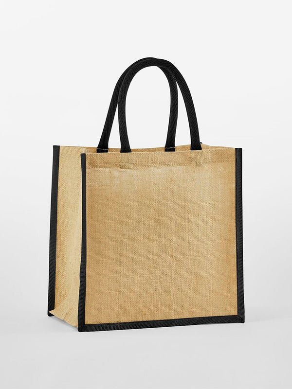 Borsa di qualità BorSA Juta Con Bordi Westford Mill con tote bag in juta e bordo nero