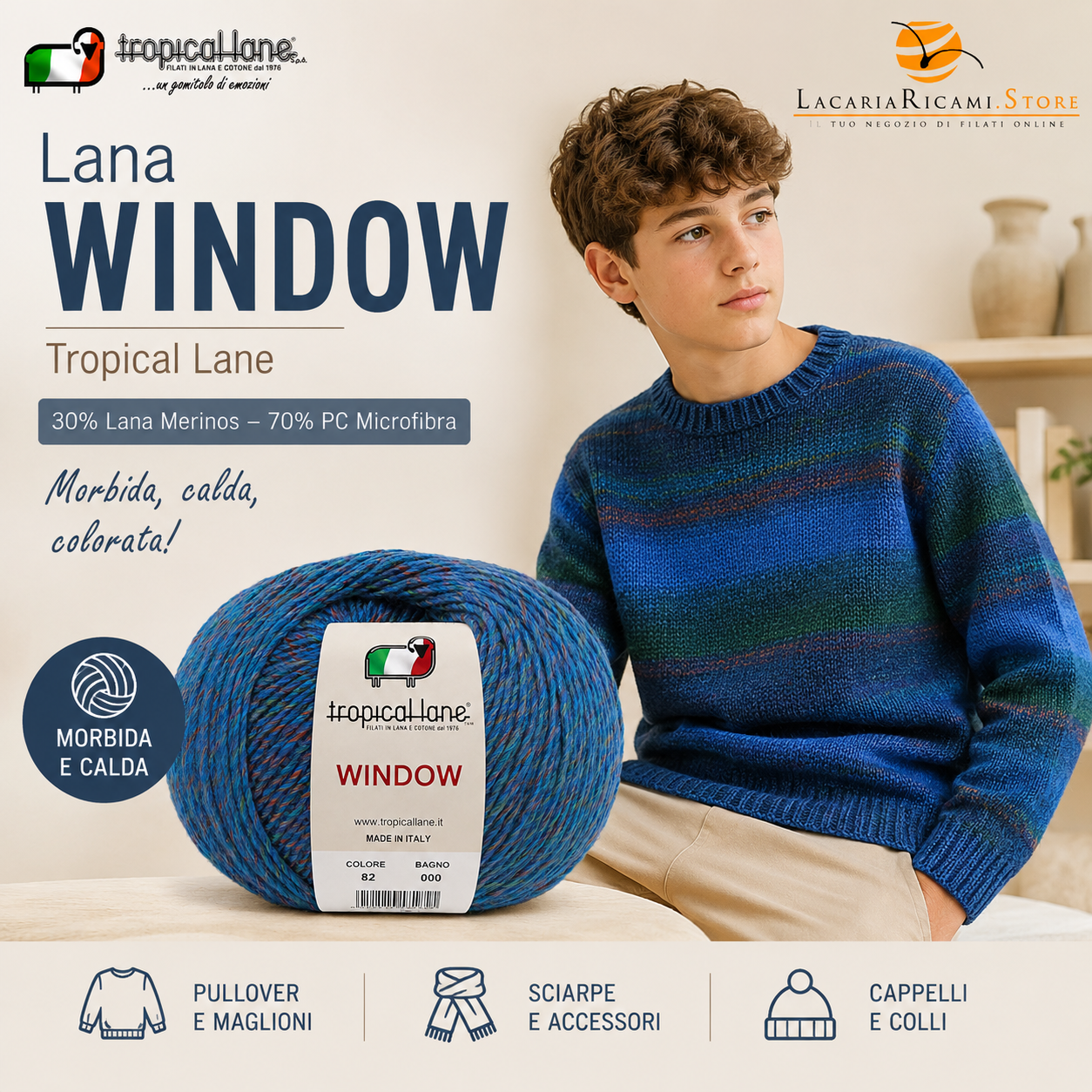 Lana WINDOW - Tropical Lane - Colore: - by LacariaRicami.Store