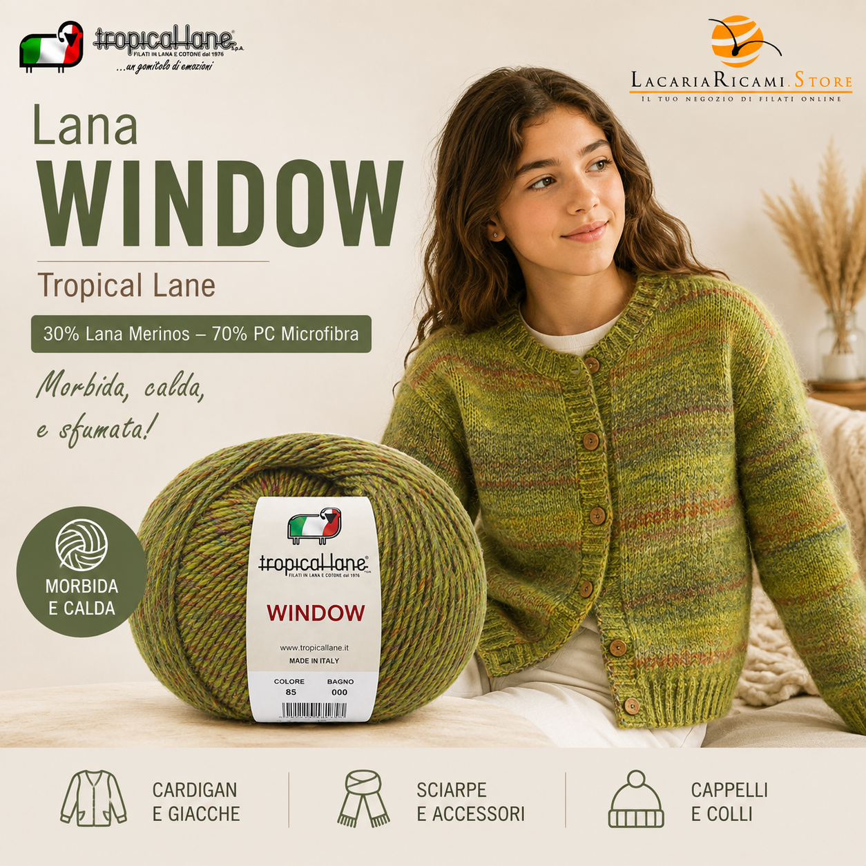 Lana WINDOW - Tropical Lane - Colore: - by LacariaRicami.Store