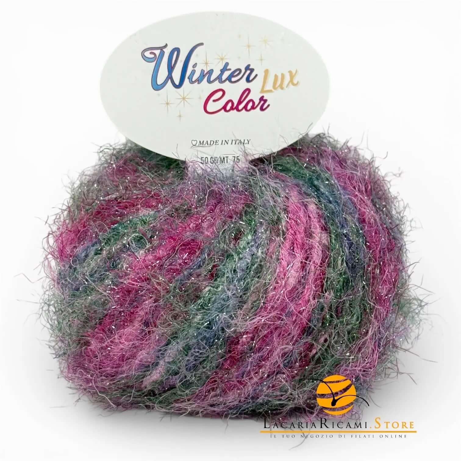 LANA Winter Color Lux - Miss Tricot Filati - Colore: 4 - FUCSIA VERDE - by LacariaRicami.Store