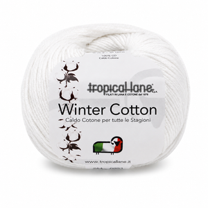 CALDO COTONE Winter Cotton - Tropical Lane - Colore: 01 - BIANCO - by LacariaRicami.Store