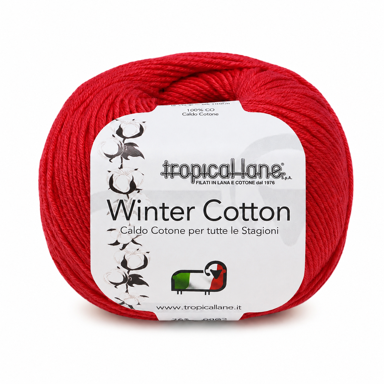 CALDO COTONE Winter Cotton - Tropical Lane - Colore: 114 - ROSSO - by LacariaRicami.Store