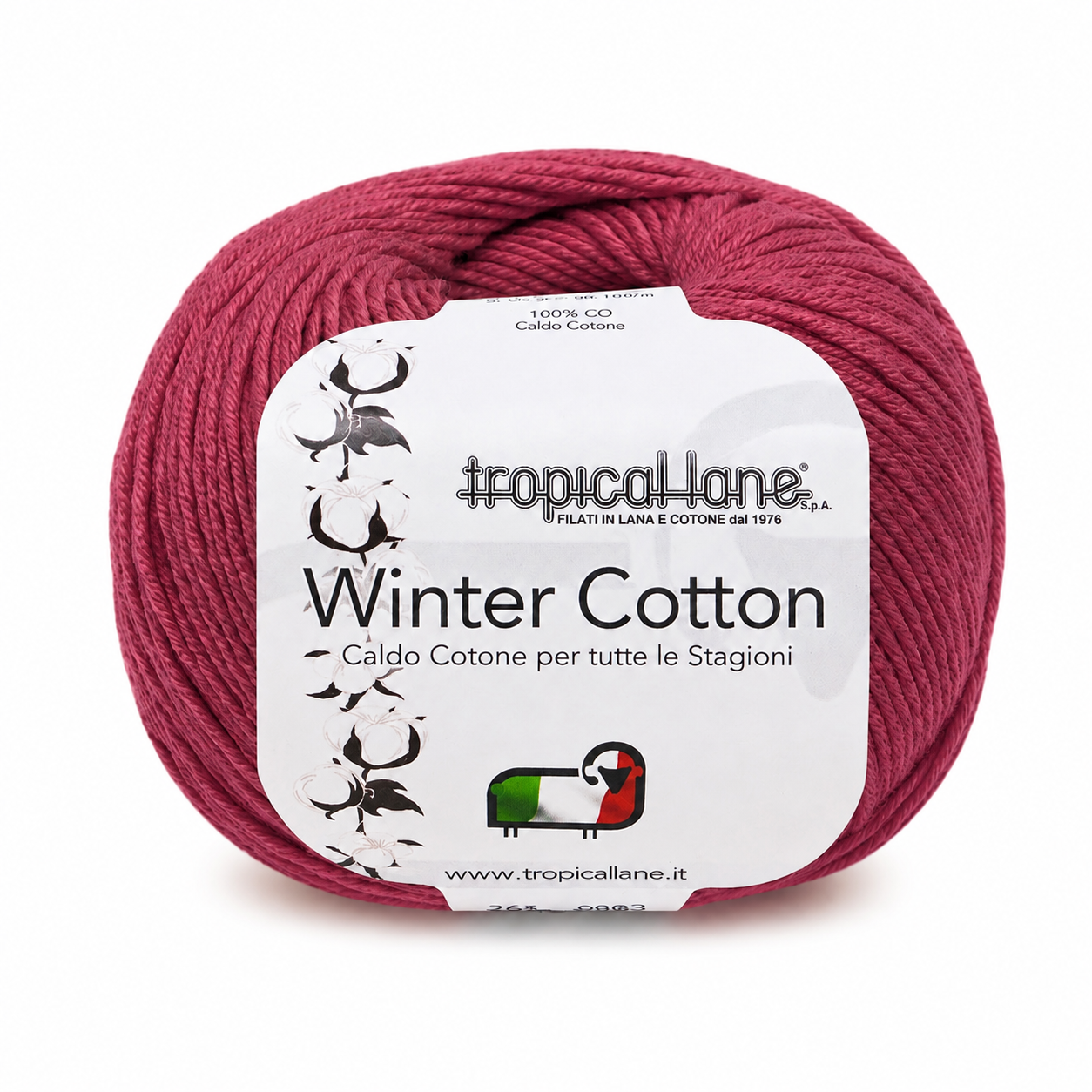 CALDO COTONE Winter Cotton - Tropical Lane - Colore: 115 - BORDEAUX - by LacariaRicami.Store