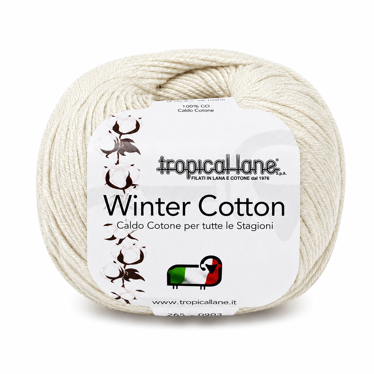 CALDO COTONE Winter Cotton - Tropical Lane - Colore: 151 - PANNA - by LacariaRicami.Store