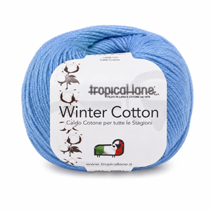 CALDO COTONE Winter Cotton - Tropical Lane - Colore: 17 - AZZURRO BABY - by LacariaRicami.Store