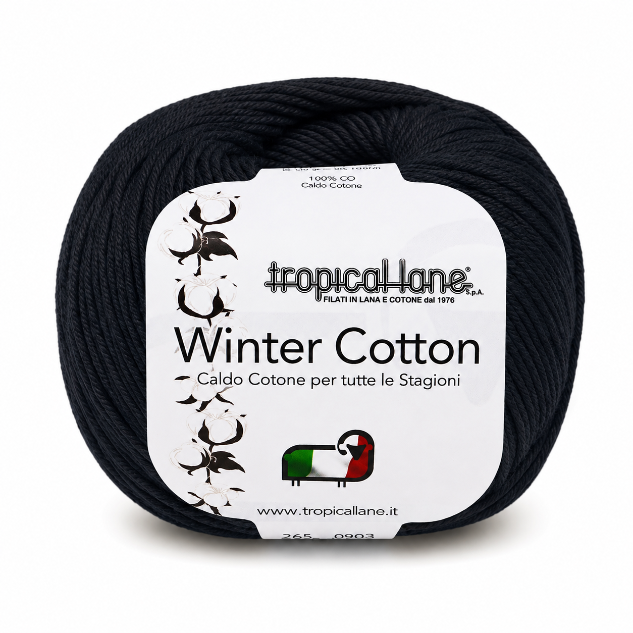 CALDO COTONE Winter Cotton - Tropical Lane - Colore: 196 - NERO - by LacariaRicami.Store