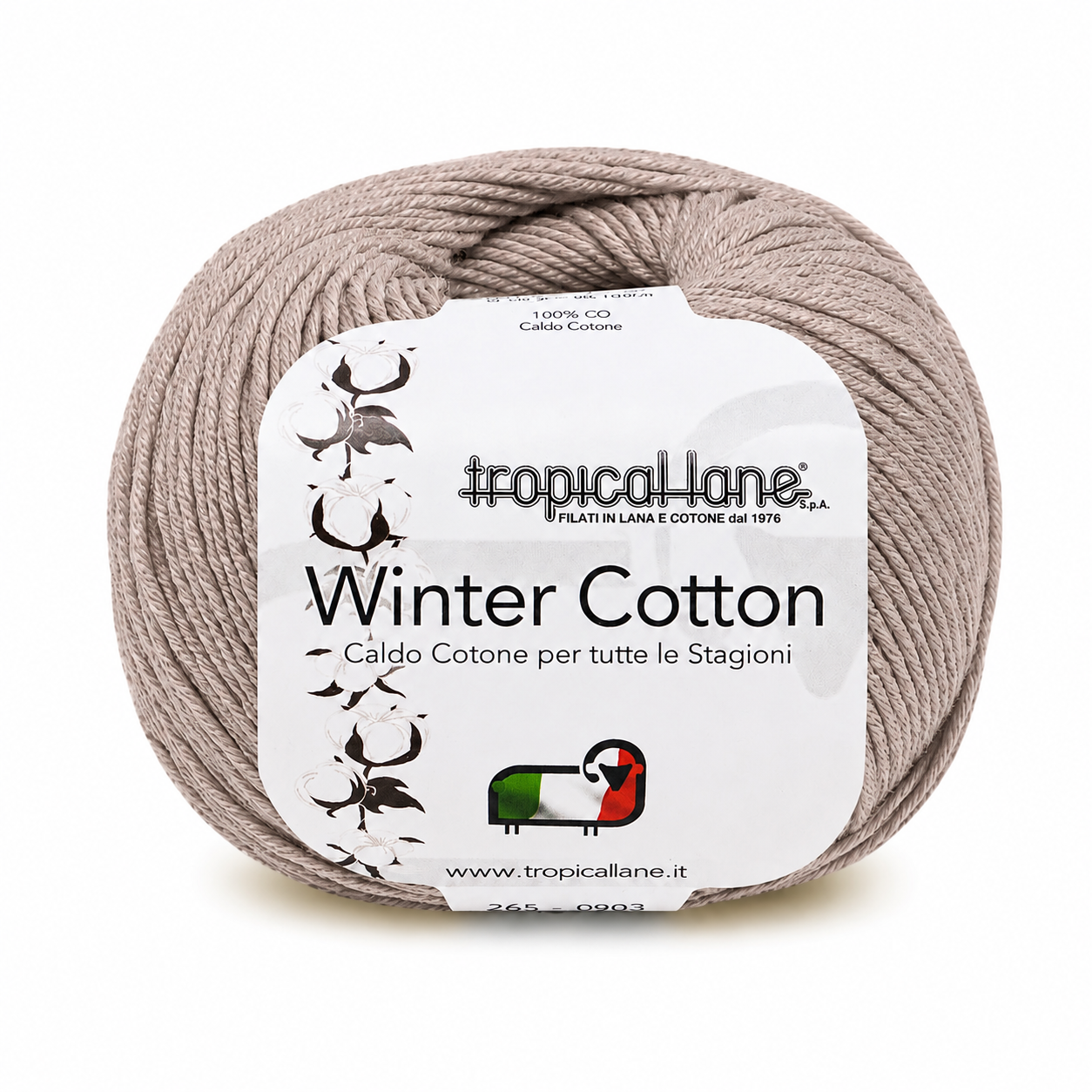 CALDO COTONE Winter Cotton - Tropical Lane - Colore: 2140 - TORTORA - by LacariaRicami.Store