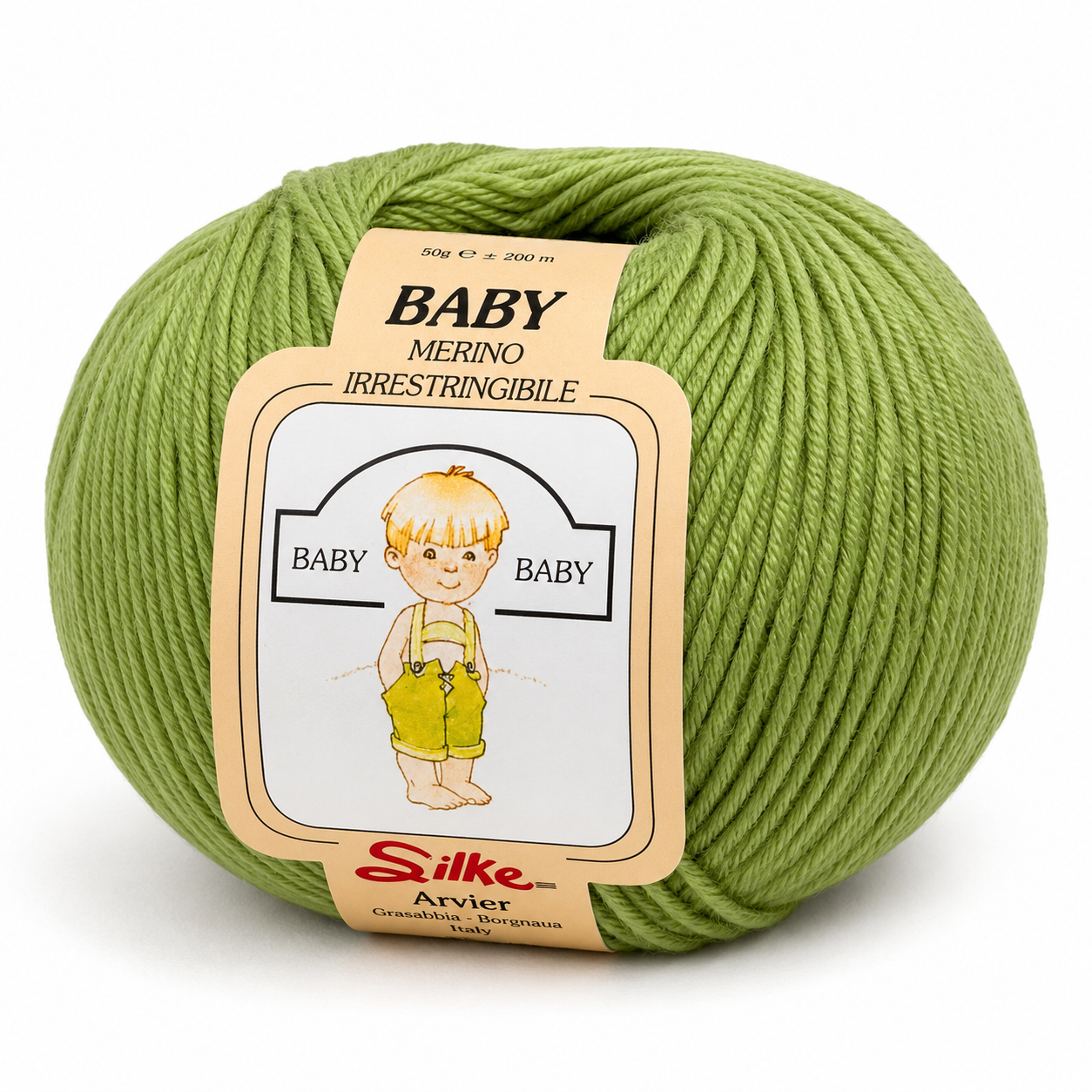 Lana Baby Merino - Silke - Colore: 057 - VERDE - by LacariaRicami.Store