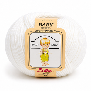 Lana Baby Merino - Silke - Colore: 100 - BIANCO - by LacariaRicami.Store